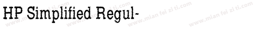 HP Simplified Regul字体转换